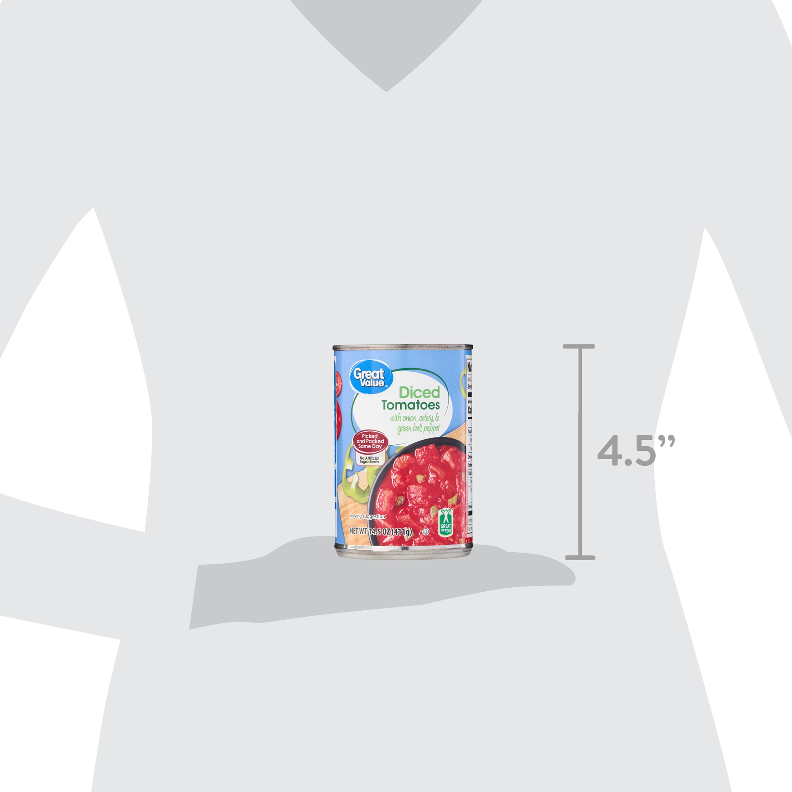 Great Value Diced Tomatoes with Green Peppers, Celery & Onions, 14.5 oz Can