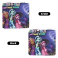 thumbnail image 2 of Pofeuu Monster High for Portable Pocket Makeup Mirror PU Cover Compact Travel Mirror with Normal and Magnifying Double Sided Glass-Square, 2 of 9