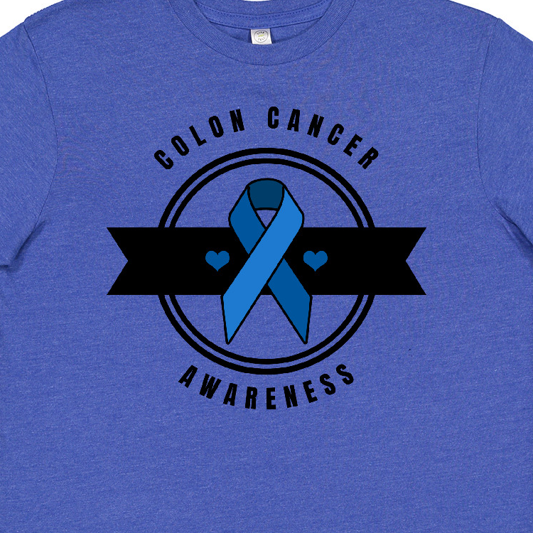 Dark blue ribbon banner for colorectal cancer awareness month