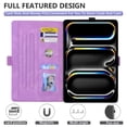 thumbnail image 4 of TECH CIRCLE for iPad Air 11 Inch Case 2024,iPad Pro 11 inch Case 4th/3rd/2nd/1st Gen,iPad Air 5th/4th Case with Pencil Holder Multi-Angle Viewing Stand Folio Smart Auto Sleep/Wake Cases,Purple, 4 of 6