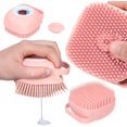 thumbnail image 5 of Bath Brush Silicone Shower Scrubber with Shower Gel Dispenser Soft Silicone Skin Exfoliating Scrubbing Tool for Kids Adults & Pets (PINK), 5 of 6