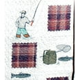 thumbnail image 2 of De Leon Collections 63271 60 x 50 in. Fishing Stories Decorative Throw Quilt Blanket, Multi Color, 2 of 2