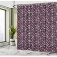 thumbnail image 4 of Ambesonne Aloha Shower Curtain, Simplified Totem Palm Tree, 69"Wx75"L, Indigo Mustard Fern Green, 4 of 4