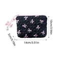 thumbnail image 3 of UNLLLL High End Bow Shaped Cosmetic Bag, Small Capacity Lipstick Pouch and Cute Coin Purse, Portable Mini Makeup Organizer with Zipper, for Travel and Daily Carry (Black), 3 of 6