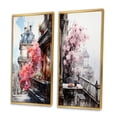 thumbnail image 3 of Designart "Parisian Balconies in Pink Elegance I" Paris Framed Wall Art Set Of 2 - Pink Cityscapes Framed Wall Art Set Of 2, 3 of 7