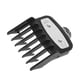 thumbnail image 3 of Juego profesional de 10 protectores de cortadora semimetálicos negros, compatibles con la mayoría de las cortadoras Wahl y que van desde 1/16" a 1", junto con la oreja izquierda y derecha, 3 of 5