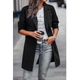 thumbnail image 6 of Plus Size Plaid Shacket Oversized Long Sleeve Button Down Boyfriend Shirts Casual Plaid Shacket Jacket Coats 3X Black, 6 of 16