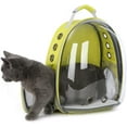thumbnail image 1 of Pet Carrier Transparent Backpack Dogs & Cats Outdoor Carry Bag Breathable Capsule Design 180 Degree Sighting for Pets - Yellow, 1 of 5