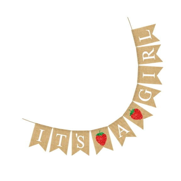 GAXIRE Swallowtail Flag Baby Shower Banner Burlap for Parents 1Pcs