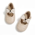 thumbnail image 4 of Rexoro Girls Mary Janes Shoes PU Bowknot Pearl Wedding Toddler Flats, 4 of 7