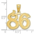 thumbnail image 6 of Auriga Fine Jewelry 14K Yellow Gold Polished Etched Number 86 Pendant for Women, 6 of 6