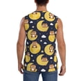 thumbnail image 4 of Kdxio Moon Bear for Men's Muscle T-shirt,Sleeveless for Workout Running Athletic Gym Lounge Casual, 4 of 7