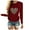 Wine, variant on ICHUANYI Womens Trendy Casual Crewneck Sweatshirt Long Sleeve Heart Print Shirt Soft Lightweight Loose Top Fall Winter Clothing 2023
