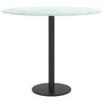 thumbnail image 2 of vidaXL Table Top White Ø50x0.8 cm Tempered Glass with Marble Design, 2 of 3