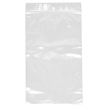 2 Mil Reclosable Polyethylene Bags With Hang Hole - 6 X 9 - Clear - Case 1000 | Quantity: 1000 by Paper Mart