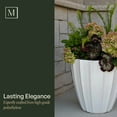 thumbnail image 3 of Sedona 18” x 18” x 18” Round White Self Watering Plastic Planter, 3 of 11