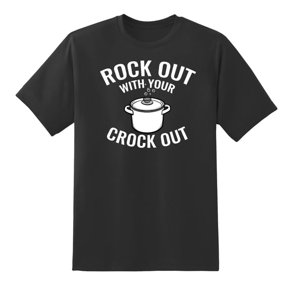 Rock Out with Your Crock Out Men's Funny Mens Graphic T Shirts Black,S