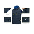thumbnail image 5 of Little Donkey Andy Men's Reversible Fleece Puffy Vest Warm Sleeveless Puffer Jacket with Removable Hood for Golfing Hiking Navy Blue XXL, 5 of 7