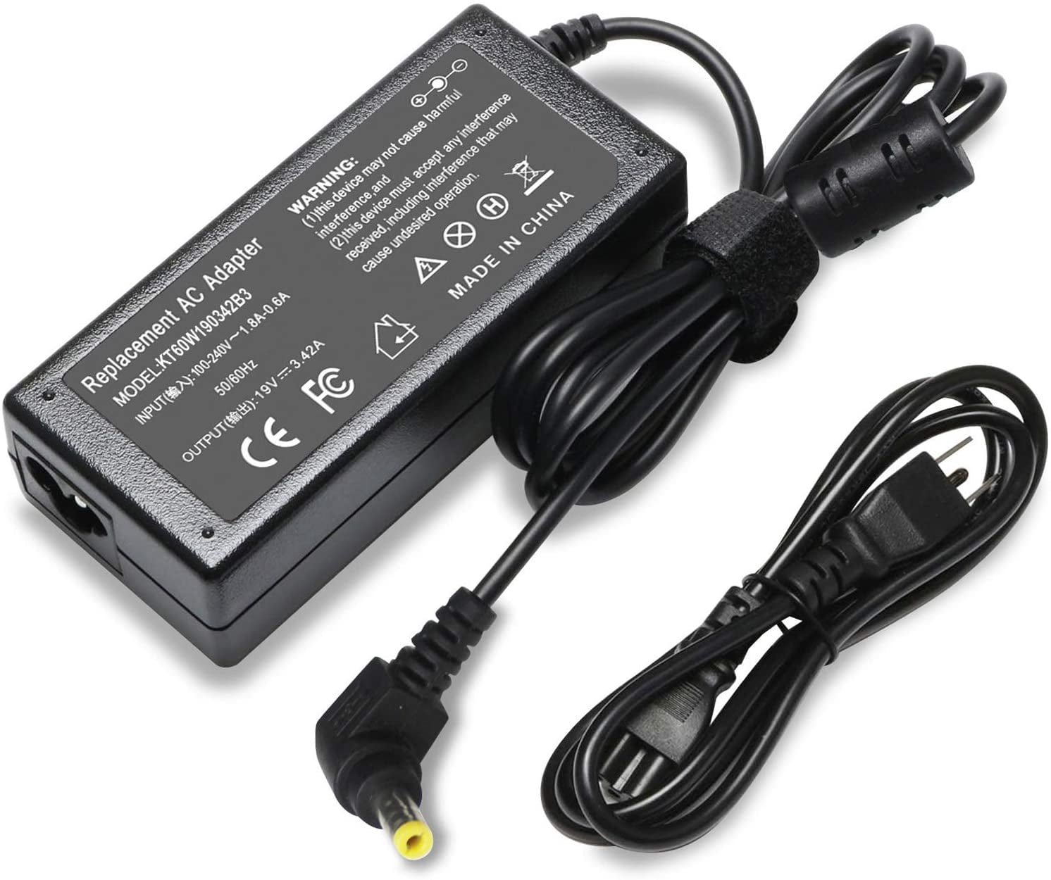 Toshiba Satellite Laptop Charger 65W 19V 3.42A Toshiba Laptop Charger. Power Supply Cord for