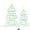 4FT+3FT-2pcs Christmas tree, variant on Outvita Set of 2 Lighted Metal Christmas Tree Yard Decorations, Pre-lit Holiday Decor with 150 Green and Warm White LED Lights for Xmas Outdoor Indoor Decor Lighted Holiday Displays
