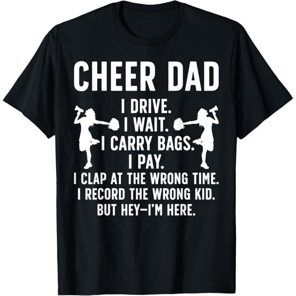 Cheer Dad Cheerleading Dad Of A Cheerleader Father T-Shirt BLACK Unisex S-5XL Hot Trending Shirt, Vintage Birthday Gift