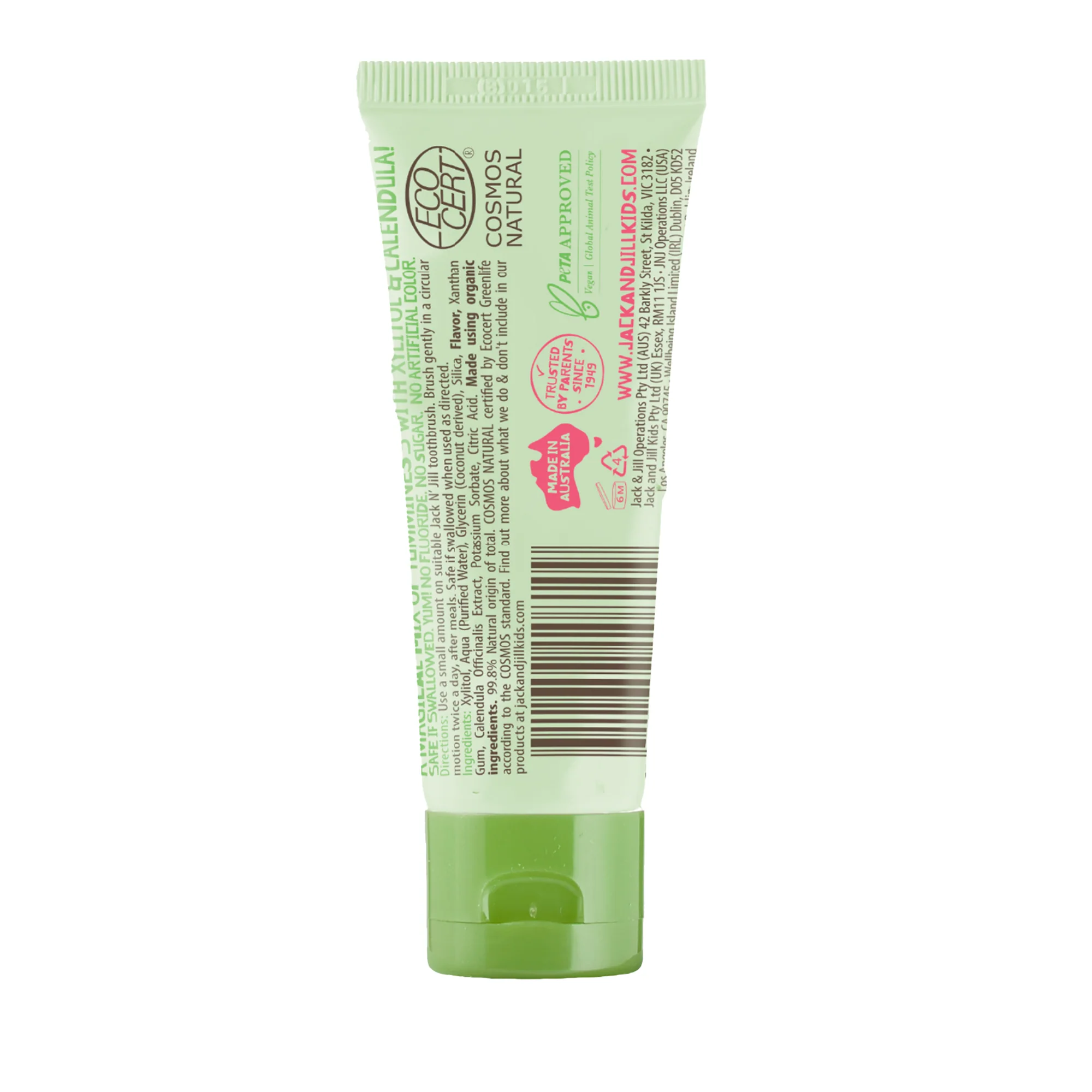 Jack N' Jill Natural Certified Apple Toothpaste (Baby or Kids)