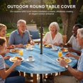 thumbnail image 3 of Round Outdoor Tablecloth with Umbrella Hole and Zipper, Light Blue Ombre Tablecloth with Elastic Waterproof, Modern Abstract Art Oil Painting Patio Table Covers for 45" - 54" Picnic Pool Tables, 3 of 9