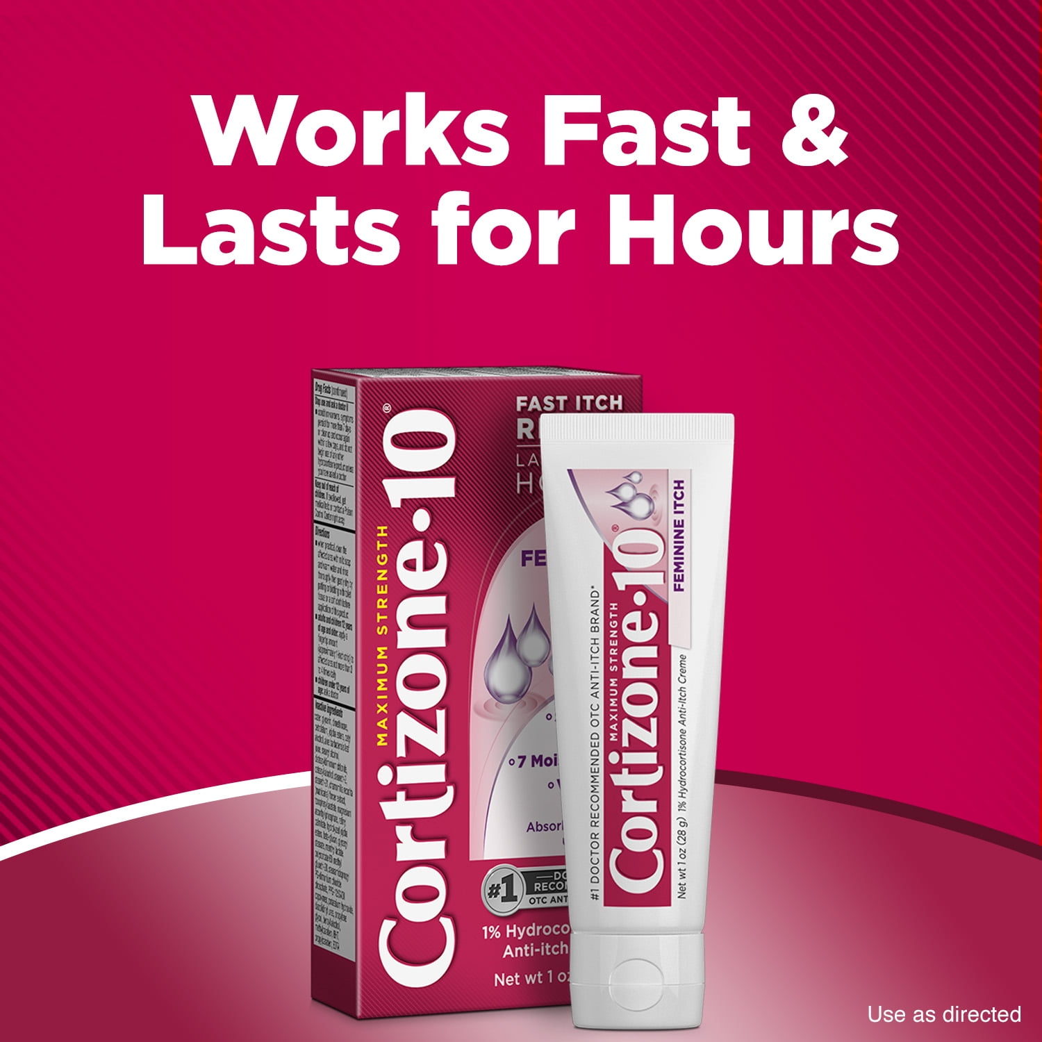 (2 pack) Cortizone-10 Maximum Strength 1% Hydrocortisone Feminine Anti-Itch Cream with Aloe & Vitamins A, C, E 1oz