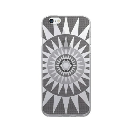 OTM Prints Clear Phone Case, Sun Dial Noise - iPhone 6 Plus/7 (Best Phone Deals Out There)