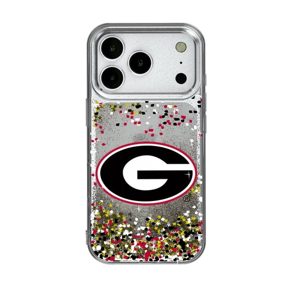 Georgia Bulldogs iPhone Glitter Confetti Design Case