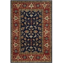 SAFAVIEH Royalty ROY257A Handmade Navy / Rust Rug