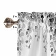 thumbnail image 5 of Tier Curtains 45 Inches Long, Grey Eucalyptus Leaves Window Treatment Curtain Drapes, Weeping Spring Botanical Summer Window Half Privacy Curtains for Bedroom Bathroom, 42"x45", 2 Panels, 5 of 7