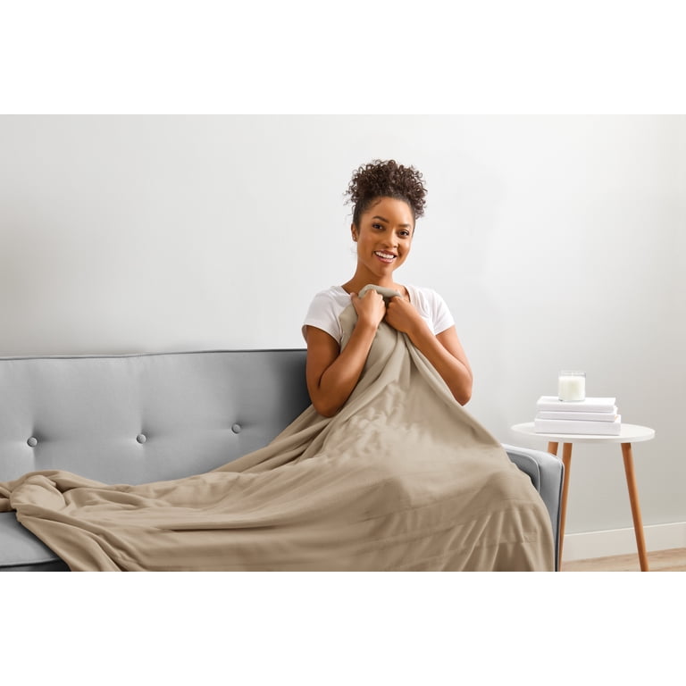 Sunbeam Royal Luxe Mushroom Heated Blanket, Twin photo 4