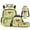 Capybara Green Clover, variant on Yspwyqan Green Frog Banjo Kids Backpack Set 4Pcs with Lunch Box Pencil Case Water Bottle Bag, 17 Inch Multi-Pocket Lightweight Bags Fits 15.6 Laptop for Elementary Middle School