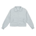 thumbnail image 3 of Wilark Girls Zip Up Sweatshirts Size 2-12, Collared Long Sleeve Fashion Casual Kids Fall Jackets Gray, 3 of 6
