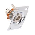 thumbnail image 1 of Guitar Output Jack Plate, Electric Guitar Square Shape Metal Compact Guitar Jack Socket Plate For Telecaster, 1 of 8