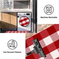 thumbnail image 3 of Christmas Outdoor Rugs 3' x 5'Red White Buffalo Plaid Front Porch Rug Hand-Woven Machine Washable Indoor/Outdoor Layered Door Mats for Entryway/Bedroom/Outdoor, 3 of 16