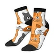 thumbnail image 3 of Salouo Funny Cats Pattern Unisex Middle Tube Socks,Middle-Finger Knee High Socks Over The Calf Tube Stocking Crew Stockings for Women and Men Tube Socks, 3 of 8