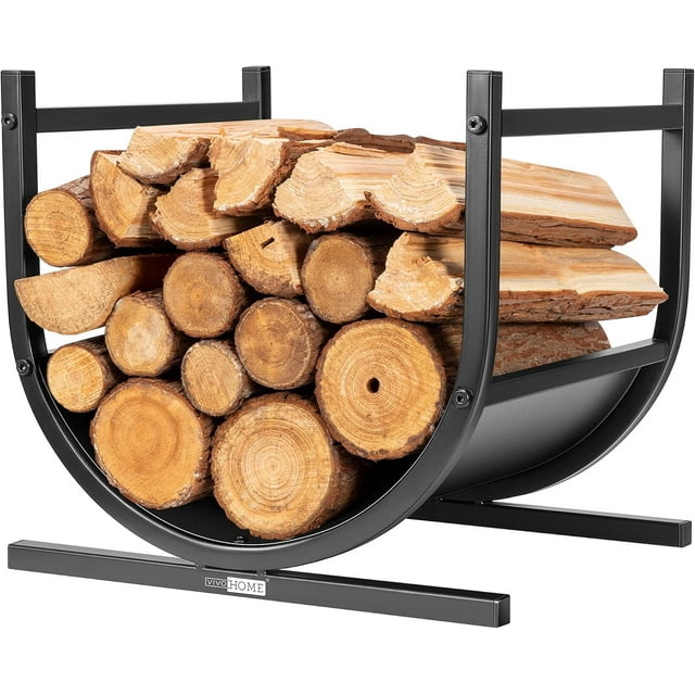 in Decorative Firewood Storage Log Rack with Bear Pattern Solid Wrought Iron Fireplace Wood Holder Stacker Indoor Outdoor Rustproof