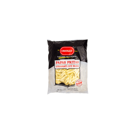 Criollo, Straight Cut French Fries Potatoes, 5 lbs Plastic Bag (Frozen)