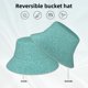thumbnail image 2 of Balery Teal Green Glitter Sombreros para el sol para hombre y mujer, sombrero de pescador con UPF 50+, 2 of 6