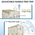 thumbnail image 4 of JUSTLET Collapsible Wagon Cart with Canopy and Bamboo Tabletop - Portable Utility Garden Cart for Camping and Outdoor Activities，Creamy White, 4 of 11