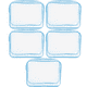 thumbnail image 1 of Paquete de 5 bolsas de aseo con cremallera de PVC transparente, bolsa de maquillaje portátil para vacaciones, baño y organización, 1 of 6
