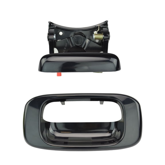 TRQ Tailgate Handle and Bezel SET Smooth Black for Chevy GMC Silverado Sierra DHA32493