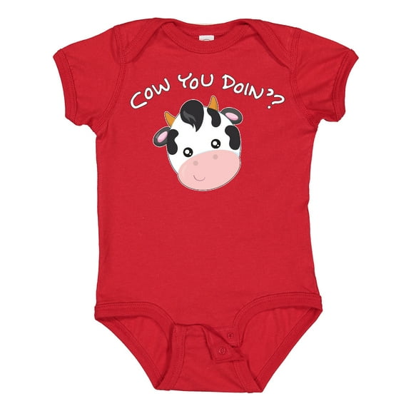 Inktastic Cow You Doin'? Cute Cow Boys or Girls Baby Bodysuit