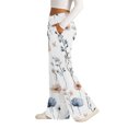 thumbnail image 4 of Women's Casual Wide Leg Sweatpants, Loose Floral Print Sports Pants, Fashion Lounge Pants for Women, Perfect for Home and Outdoor Activities,White,2XL, 4 of 8