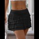 thumbnail image 5 of Faldas Vaporosas para Mujer, Faldas Pantalón con Volantes y Lazo, Minifaldas de Cintura Alta para Adolescentes, Faldas Pantalón de Tenis para Verano Negro M, 5 of 8