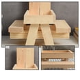 thumbnail image 3 of DEEPCRAFF 1Pc Durable Wooden Squirrel Feeder with Dual Bench and Corn Cob Rack Light Brown, 3 of 6