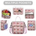 thumbnail image 2 of Pink Christmas Red Truck and Snowman Pattern Womens Lunch Box for Work,Insulated Large Lunch Bag for Tween and Teen,Loncheras Para Mujer,Leakproof Adult Lunch Bag for Work,Beach,Travel,Picnic,Camping, 2 of 7