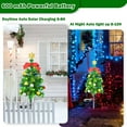 thumbnail image 4 of Surpdew Upgraded 2.3 Ft Solar Christmas Tree, Outdoor Christmas Decorations, Xmas Tree Solar Powered With 24 Led Multi-Color String Lights, Suitable For Outside Garden Patio Yard Pathway 1Pack 2.6, 4 of 8